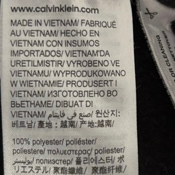 Calvin Klein Jeans Black White Fleece Quarter  Zip Pullover Sweatshirt Men’s M - Picture 8 of 8